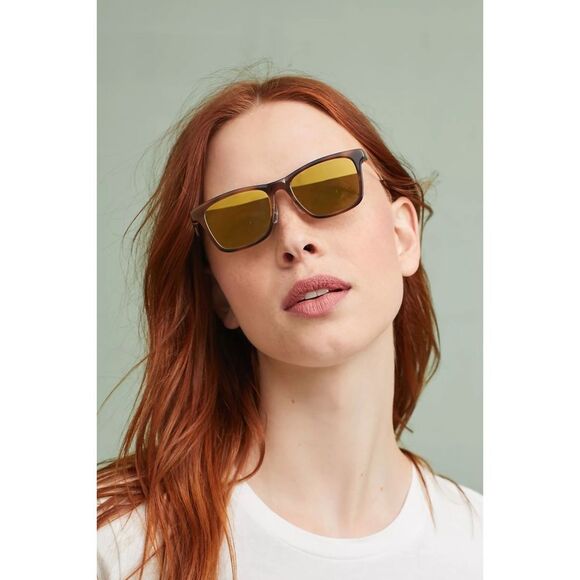 Anthropologie x Haze Bruno Square Mirror Titanium Acetate Sunglasses